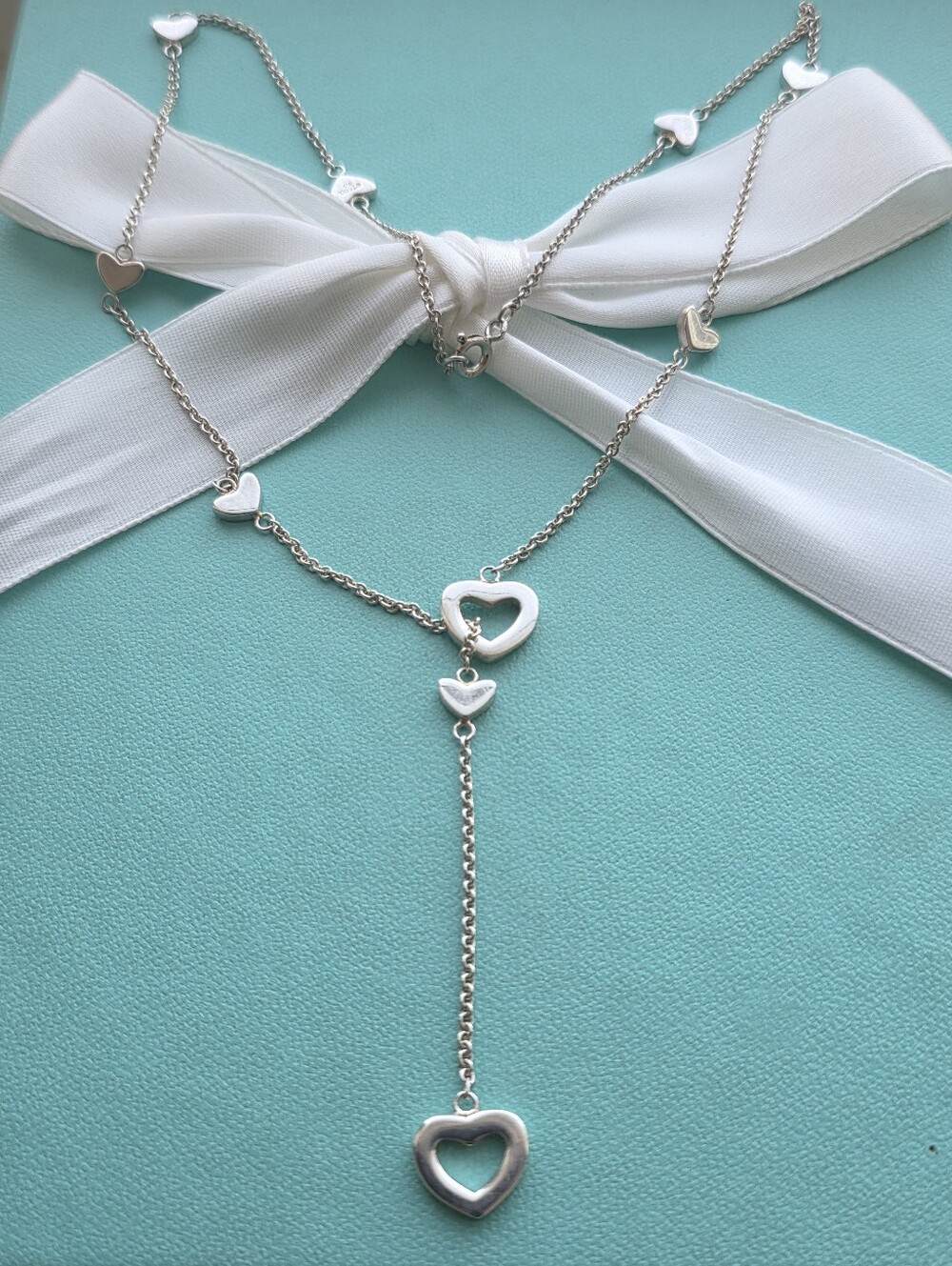 T&Co Retired hearts lariat necklace